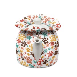 Cozeyat Tea Cozy for Teapot Medium Colorful Dog Paws Pattern Tea Kettle Dust Cover Tea Pot Cozy Covers to Keep Warm
