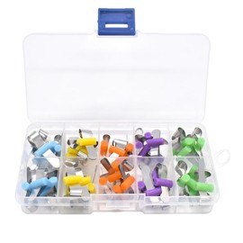 50 Pieces Dental Sectional Matrix Bands with Positioning Wedges for Dental Restorations, 0.05mm Thickness, Assorted Shapes and Colors, Double-Side Soft Metal Contoured Matrices System for Adults Kids