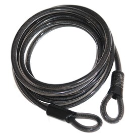 1 Steel Cable 5 m with 2 Eyelets 12 mm Cable Lock Wire Rope Weatherproof for Garden Furniture Moped Bicycle Dinghy Old-Harvest