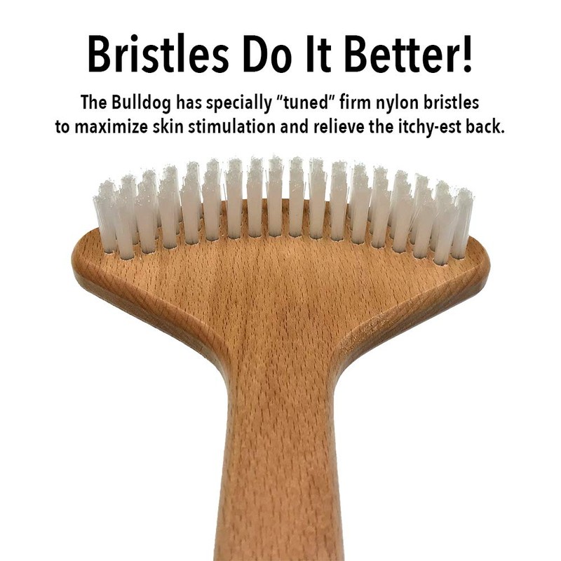 The Bulldog Back Scratcher, The Original Brush Skin Stimulator for