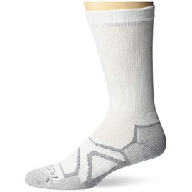 Fruit of the Loom Men's Cotton Work Gear Crew Socks | Cushioned, Wicking, Durable | 2 Pack, White, Shoe Size: 6-12