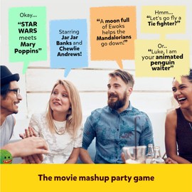 Dr. Moku Movie Meets - Trivia Game for 13+, 2-24 Players - Fun Icebreakers for Parties & Office Events - Easy Setup, Many Ways to Play - Gifts for Movie Buffs - 100 Cards