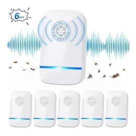 Universal Repelente Ultrasónico Eléctrico Para Mosquitos, 6 Piezas
