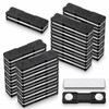 YUXIANLB 12 Pack Magnetic Name Badge Holders (Style 3, Black,