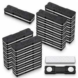 YUXIANLB 12 Pack Magnetic Name Badge Holders (Style 3, Black, 4.5cm)