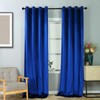 ELKCA Luxury Royal Blue Velvet Window Curtain for Living Room,Grommet