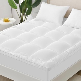 YUGYVOB Queen Mattress Topper Extra Thick, Cooling, and Breathable Mattress Pad 8-21" Deep Pocket Soft Down Alternative Fill