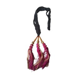 Generic Women's Patiala Shahi Paranda/Parandi Traditional Hair Accessory Braid Tassles/Hair Extension/Choti (Purple) Pack Of 1
