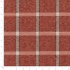 Red Plaid Woven Pattern Upholstery Fabric by The Yard -