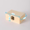 36 pcs Small Wooden Box for Crafts, 4.3inX2.7inX1.8in Unfinished Wooden