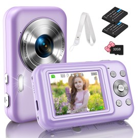 Bofypoo Digital Camera, Digital Camera, Micro SD Card Included, Neck Strap, 44 Megapixels, HD 1080P Recording, 16x Zoom, 2.4 Inch IPS Screen, Video Recording, Webcam, Multi-functional Camera, Easy to