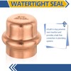10-Pack GUOFIS Copper Press End Cap, 1/2" x 1/2" Plug