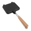 Double Sided Frying Pan Aluminum Solid Wood Anti Stick Stovetop