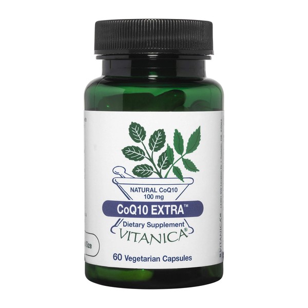 Vitanica Coq10 Extra, Natural CoQ10, 100mg, Non-GMO, Vegan, 60 Capsules