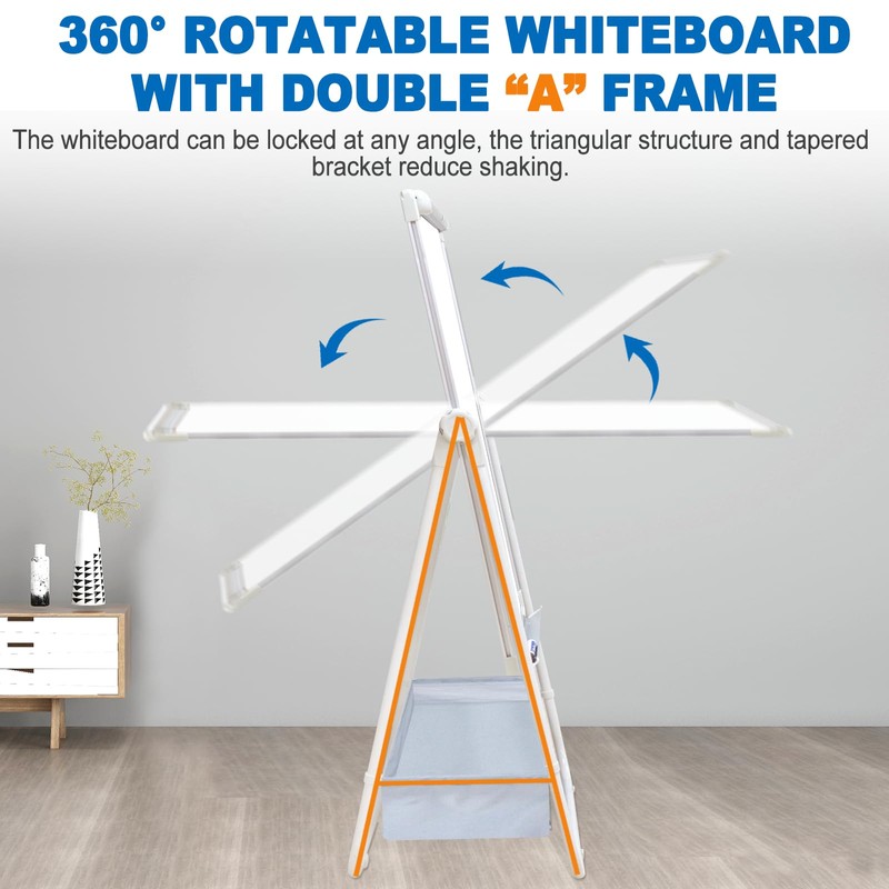 Dry Erase White Board with Stand Double Sided 36"X24" Magnetic