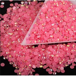 1600 Pcs Mix 4-Color AB Shine 14-Cut Jelly Style Flatback Rhinestones 3mm by Beading Station (Pink,Blue,Fushia,Champagne)