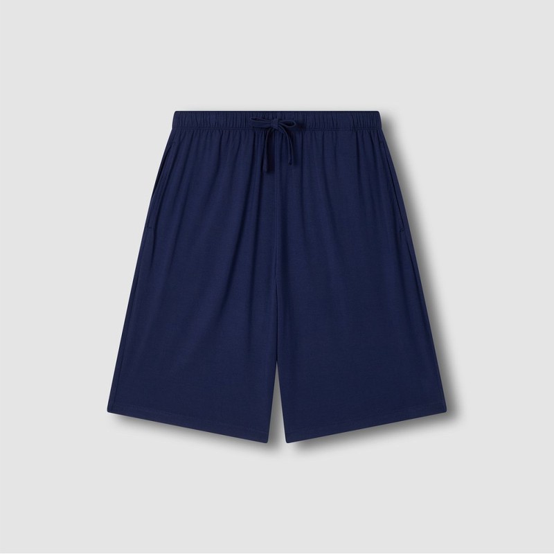 JAJU [JAJU] Men's JAJU AIR Cooling 5-Length Pajama Set_Navy