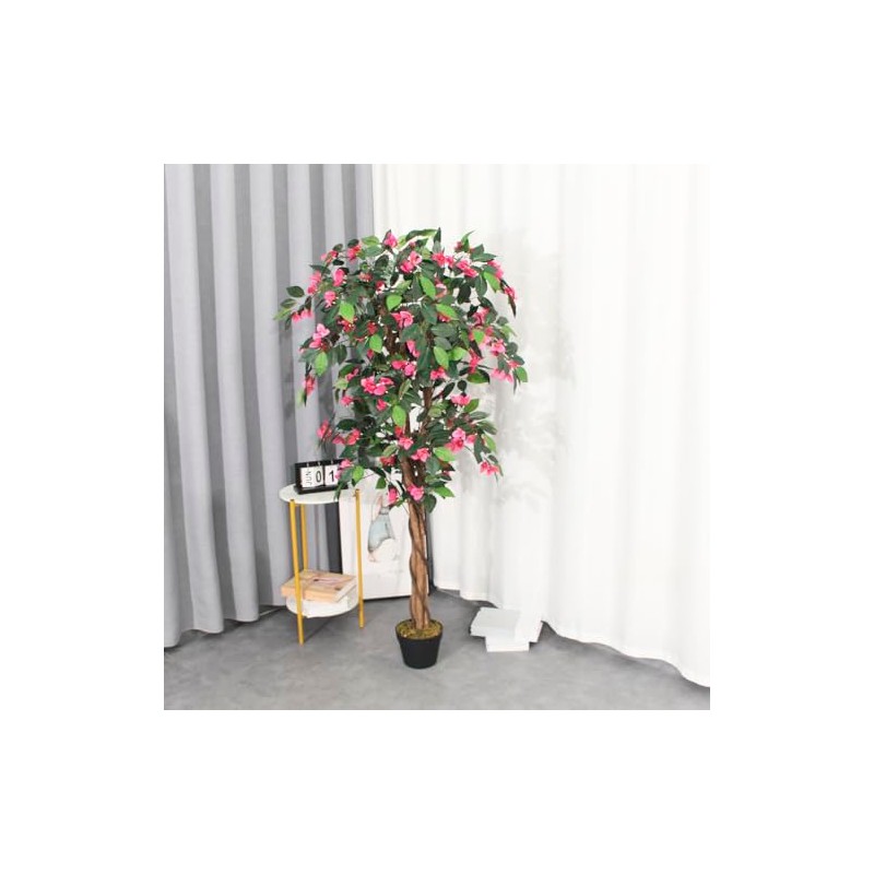 VANLIG Planta Artificial Azalea de 1.6mts Incluye Maceta para Interiores