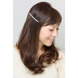 Vingtaine H-526 Classic Small Pearl Thin Line Barrette Simple Hair Accessory