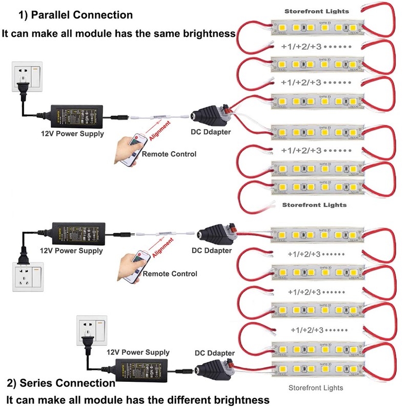 EAGWELL Storefront Lights 40 Ft 80 Pieces LED Module, 4