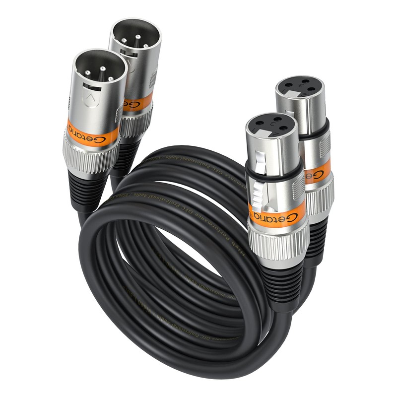 Getaria Microphone Cable XLR Male to XLR Female Cable Compatible