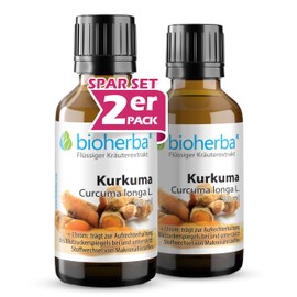 2 Kurkuma Tropfen Hochdosiert 50 ml Curcuma longa L, Turmeric Tinktur Curcuma Curcumin, vegan, von BIOHERBA