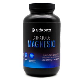 Nórdico® - Citrato de Magnesio puro ingredientes naturales de alta calidad, 240 capsulas, 2,400 mg por porción.