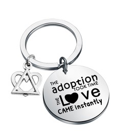 TGBJE Adoption Symbol Charm Keychain Gotcha Day Keychain Adoption Gifts Adoptive Mom Jewelry Foster Parent Thank You Gift (Adoption Love kc)