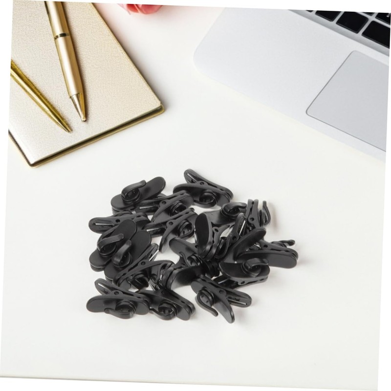 NOLITOY 200pcs Rotatable Earphone Wire Clips Lightweight Plastic Mic Holder