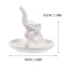 SAFIGLE White Ceramic Jewelry Dish Elephant Shape Jewelry Holder Tray