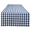 DII Gingham Check Tabletop Collection, Navy, Table Runner, 14x108