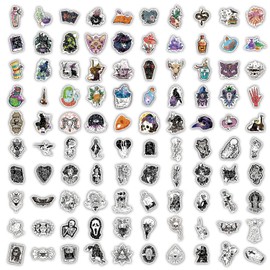Lumbor37 Pegatinas de Vinilo 100 Piezas, Pegatinas de Senderismo para Paisajes al Aire Libre, Pegatinas Impermeables, Adecuado para Computadoras Portátiles, Maletas, Motocicletas, Patinetas (bruja)