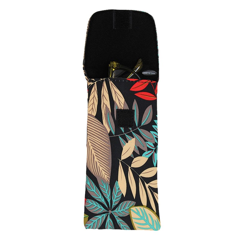 2 Pack Fabric Eyeglass Case Top Closure, Slip In Eyeglass