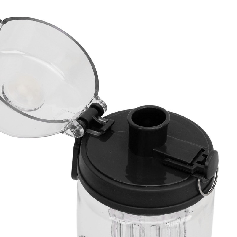 Fruit Infuser Water Bottle Anti Slip Grip Flip Top Lid