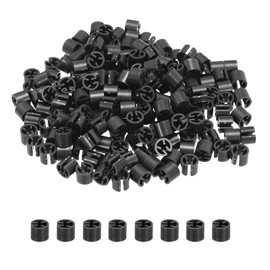 PATIKIL 300Pcs Clothes Hanger Marker Blank Plastic Garment Tags Size Hanger Markers Fit 3mm Rod for Garment Color Coding Snap Labels Accessories, Black