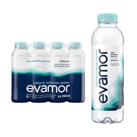 EVAMOR Artesian Bottled Water - Single Source, Naturally Alkaline and Full of Electrolytes for Hydration and Health, 20 (Pack of 12)