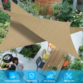 WODHMIEY Sun Shade Sail, Triangle Sun Shade Canopy, Breathable Sun Block UV Resistant, Permeable Sun Shelter Awning Cover for Patio, Garden, Pergola, Yard, Outdoor Pools, Party (11.8'x11.8'x11.8')