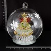 Four Cart Cute Handmade Glassware LED Dome Green Tree
