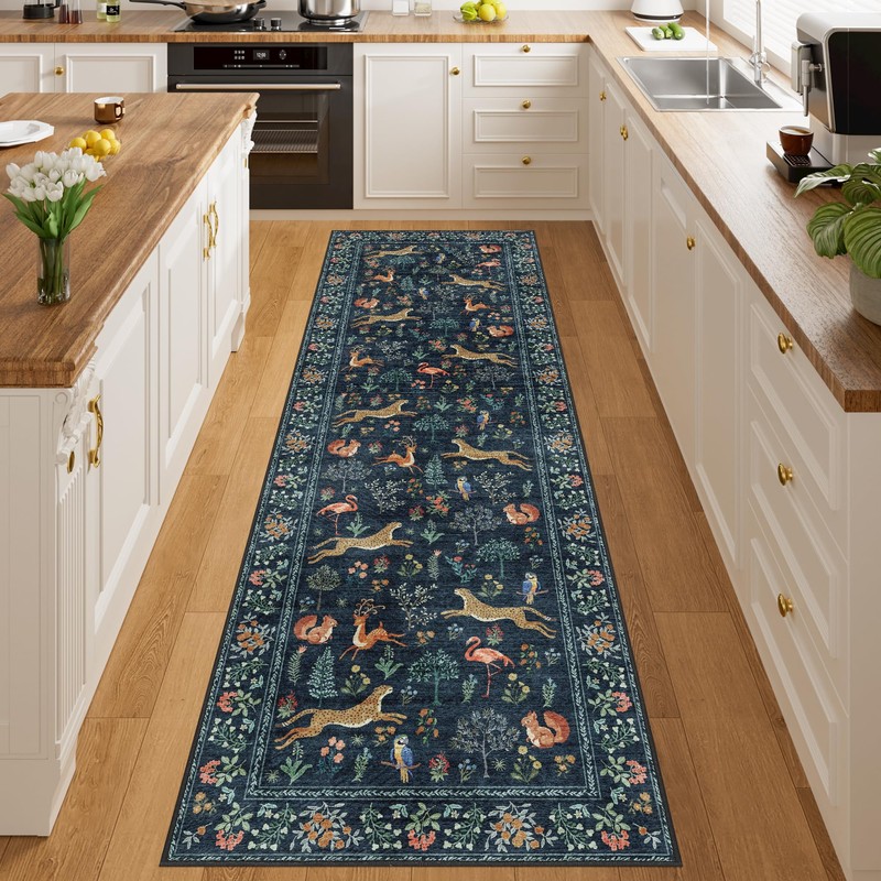 DUKINO 2x6 Rug for Hallway, Washable Kitchen Runner Rug with
