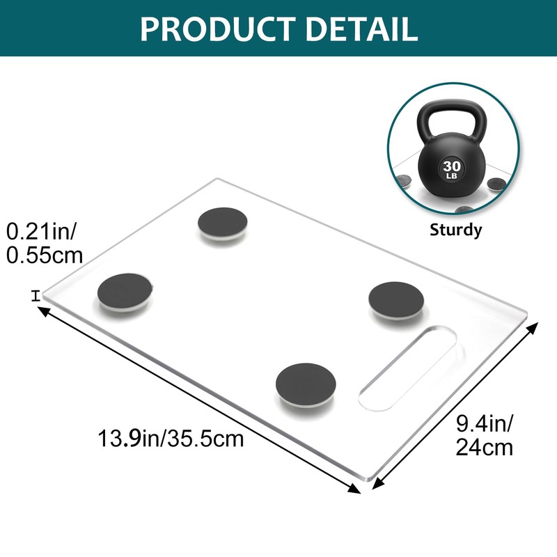 YJNBEST Appliance Slider 360° Rolling Tray for Coffee Maker Acrylic