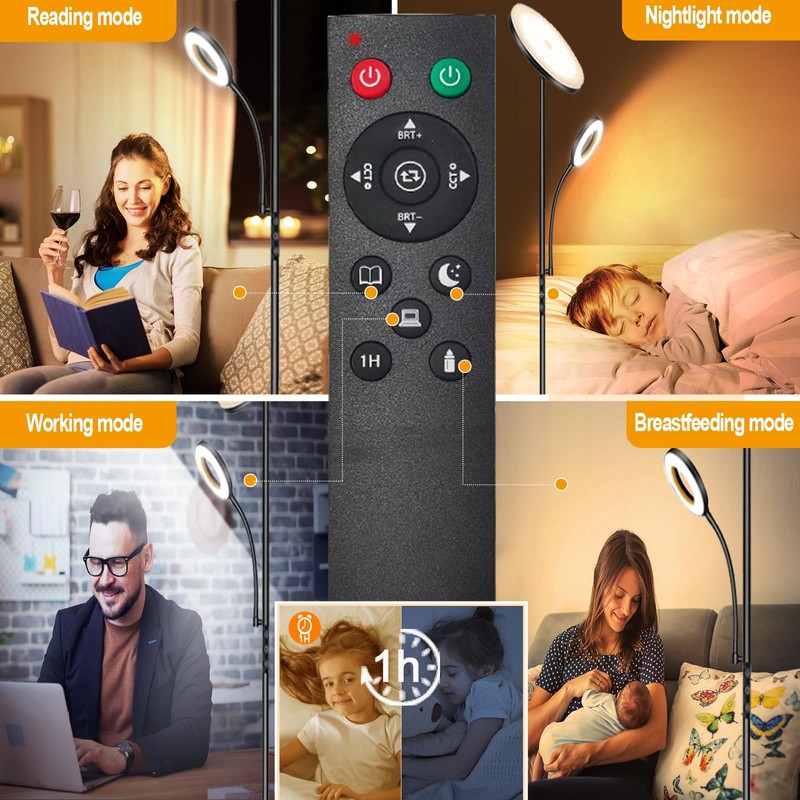 marctronic Floor Lamp, Upgraded 42W 4000LM Super Bright LED Floor
