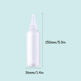Ginddy Pack of 10 100 ml Squeeze Bottles Plastic Transparent Squeeze Bottle with Tip Nozzle & Screw Cap Empty Plastic Bottles for Filling Sauce Oils Travel Kitchen DIY