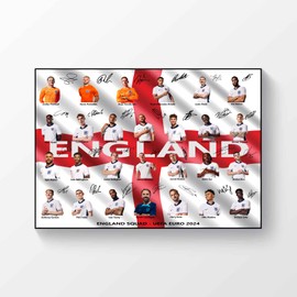 Generic England Euro 2023 2024 Full Squad Signed Poster A4 Football Photo Gift for Football Fans and Supporters
