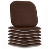 Elegant Comfort 6 Pack Chair Cushion Covers - Skid-Proof Rubber