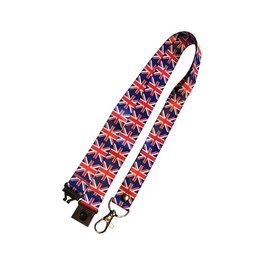 Set of 3 x Union Jack flag Lanyard - neck strap, ID HOLDER Safety breakaway clip United Kingdom Lanyard