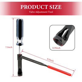 KVAEY 10mm Jam Nut Valve Adjustment Tool, 7-1/2 Inch Slotted Valve Adjusting Stud for Valves with 10mm Lock Nut, Valve Grinding Guiding Removal Tool for Car Engine, Car Accessories