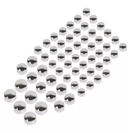 Unbranded 62Pcs Chrome Engine Bolt Caps Cover For Harley Touring Electra Glide FLHT FLHTCU