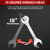 BILITOOLS Super-Thin Wrench Set, 9 Piece SAE Open End Wrench