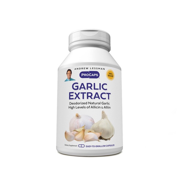 ANDREW LESSMAN Garlic Extract - 60 Capsules - Deodorized Natural
