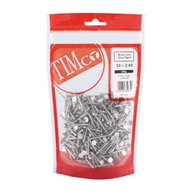 TIMCO ACN50B Aluminium Clout Nails-50 x 3.35-0.25kg Bag-Silver, 50 x 3.35
